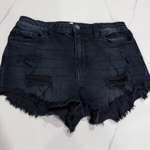 Studio Blue • Black Jean Shorts